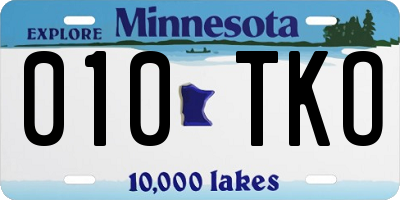 MN license plate 010TKO