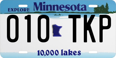 MN license plate 010TKP