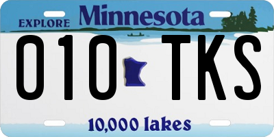 MN license plate 010TKS