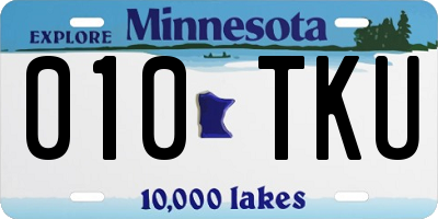 MN license plate 010TKU