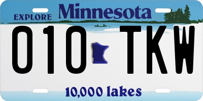 MN license plate 010TKW