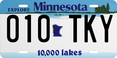 MN license plate 010TKY