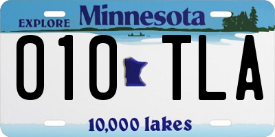 MN license plate 010TLA