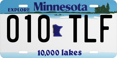 MN license plate 010TLF