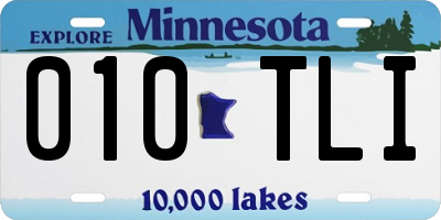 MN license plate 010TLI