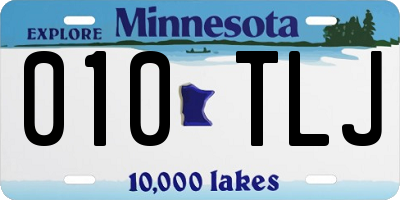 MN license plate 010TLJ
