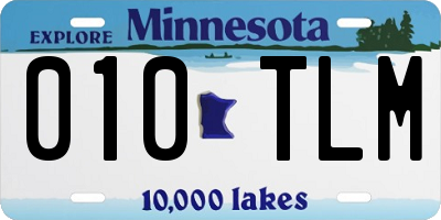 MN license plate 010TLM