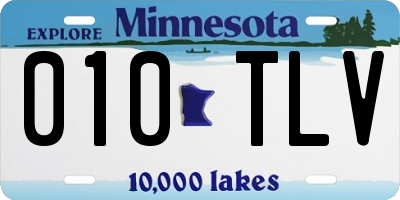 MN license plate 010TLV