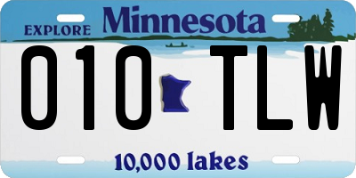 MN license plate 010TLW