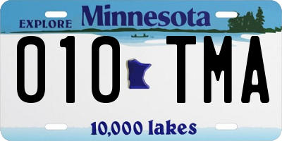 MN license plate 010TMA