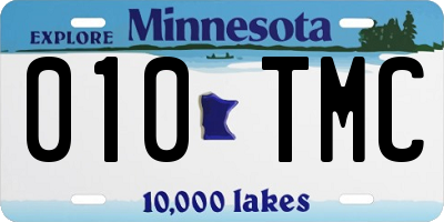 MN license plate 010TMC