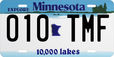 MN license plate 010TMF