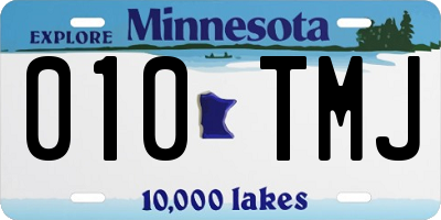 MN license plate 010TMJ