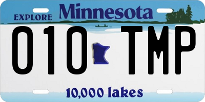 MN license plate 010TMP
