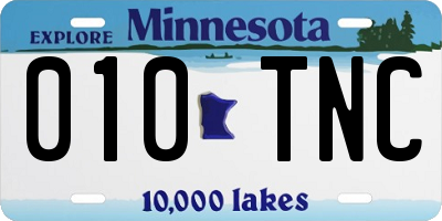 MN license plate 010TNC