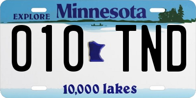 MN license plate 010TND