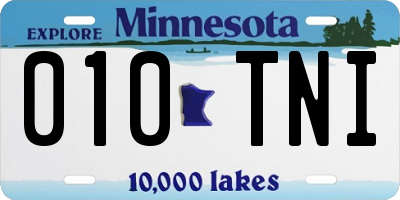 MN license plate 010TNI