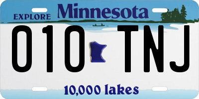 MN license plate 010TNJ