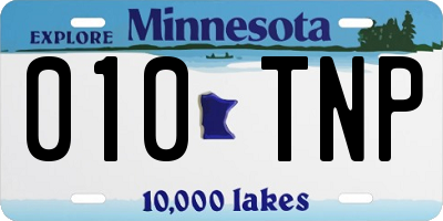 MN license plate 010TNP