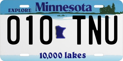 MN license plate 010TNU