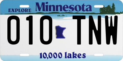 MN license plate 010TNW