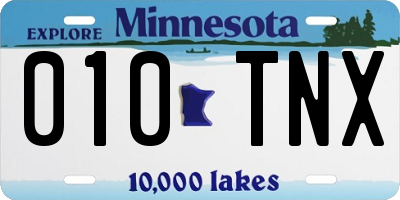 MN license plate 010TNX