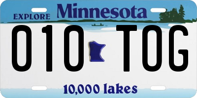MN license plate 010TOG