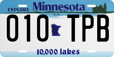 MN license plate 010TPB