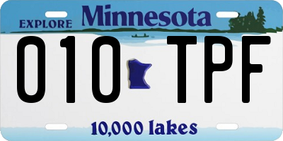 MN license plate 010TPF