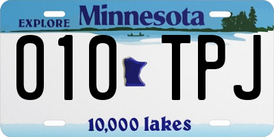 MN license plate 010TPJ