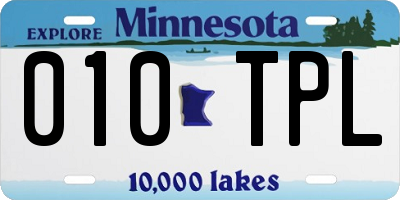 MN license plate 010TPL