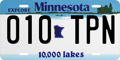 MN license plate 010TPN