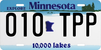 MN license plate 010TPP