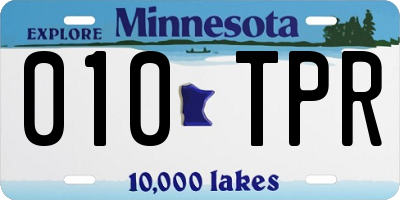 MN license plate 010TPR