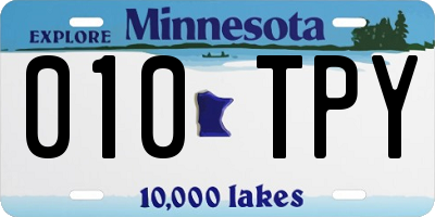 MN license plate 010TPY
