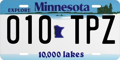 MN license plate 010TPZ