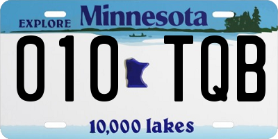 MN license plate 010TQB