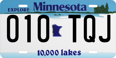 MN license plate 010TQJ