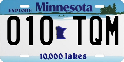 MN license plate 010TQM
