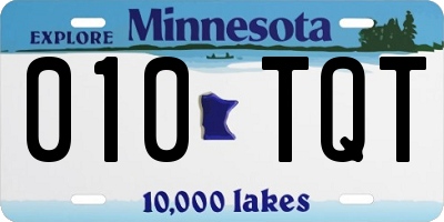 MN license plate 010TQT