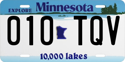MN license plate 010TQV