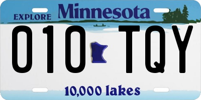 MN license plate 010TQY
