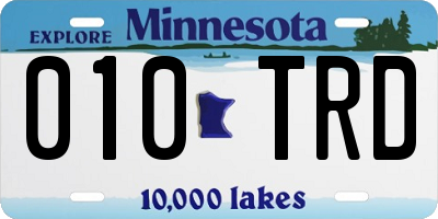 MN license plate 010TRD