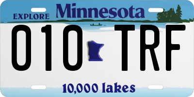 MN license plate 010TRF
