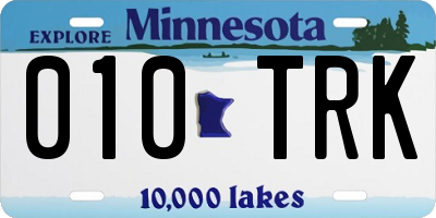 MN license plate 010TRK
