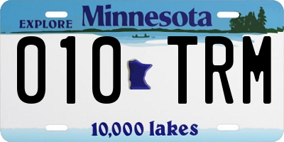 MN license plate 010TRM