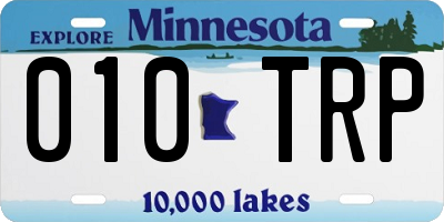 MN license plate 010TRP