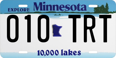 MN license plate 010TRT