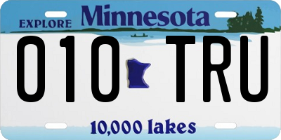 MN license plate 010TRU
