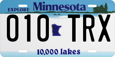 MN license plate 010TRX